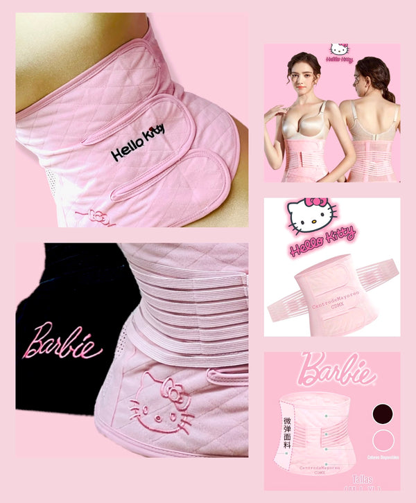 Faja doble compresión kitty-barbie (talla y color al azar)