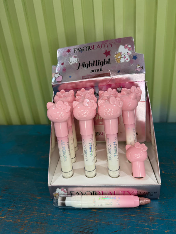 Iluminador lapiz+ brochita Kitty 1pz