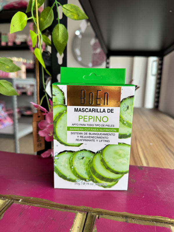 Caja 10 mascarillas pepino Boen
