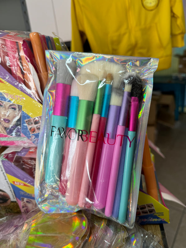 Set 10 pz brochas kabuki pastel